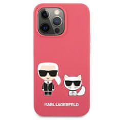 Karl Lagerfeld Karl Lagerfeld Silicone Karl & Choupette - Kryt Na Iphone 13 Pro (Fuchsiový)