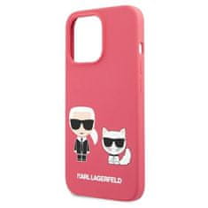 Karl Lagerfeld Karl Lagerfeld Silicone Karl & Choupette - Kryt Na Iphone 13 Pro (Fuchsiový)