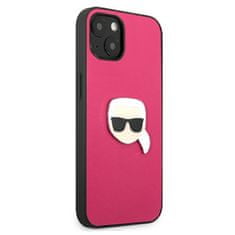 Karl Lagerfeld Karl Lagerfeld Pu Leather Karl's Head Metal - Kryt Na Iphone 13 Mini (Růžová)