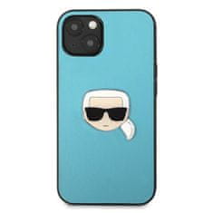 Karl Lagerfeld Karl Lagerfeld Pu Leather Karl's Head Metal - Kryt Na Iphone 13 Mini (Modrý