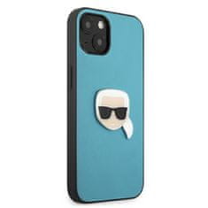 Karl Lagerfeld Karl Lagerfeld Pu Leather Karl's Head Metal - Kryt Na Iphone 13 Mini (Modrý