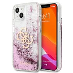 Guess Guess Liquid Glitter 4G Big Logo - Kryt Na Iphone 13 Mini (Růžový)