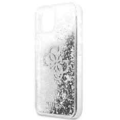 Guess Guess Liquid Glitter 4G Big Logo - Kryt Na Iphone 13 Mini (Stříbrná)