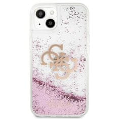 Guess Guess Liquid Glitter 4G Big Logo - Kryt Na Iphone 13 Mini (Růžový)