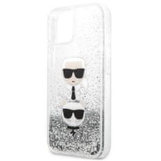 Karl Lagerfeld Karl Lagerfeld Tekuté Třpytky Karl & Choupette Head - Iphone 13 Mini Pouzdro (