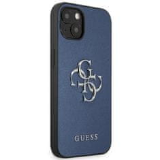 Guess Guess Saffiano 4G Big Silver Logo - Kryt Na Iphone 13 Mini (Modrý)