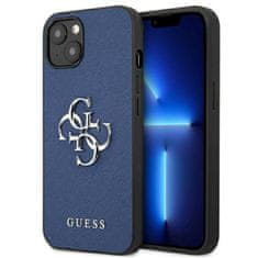 Guess Guess Saffiano 4G Big Silver Logo - Kryt Na Iphone 13 Mini (Modrý)