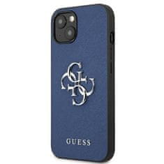 Guess Guess Saffiano 4G Big Silver Logo - Kryt Na Iphone 13 Mini (Modrý)