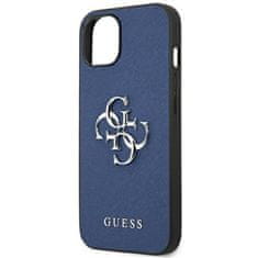 Guess Guess Saffiano 4G Big Silver Logo - Kryt Na Iphone 13 Mini (Modrý)