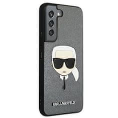 Karl Lagerfeld Karl Lagerfeld Saffiano Ikonik Karl`s Head - Samsung Galaxy S22+ Pouzdro (Sreb