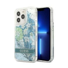 Guess Guess Liquid Glitter Flower - Kryt Na Iphone 13 Pro (Modrý/Zelený)