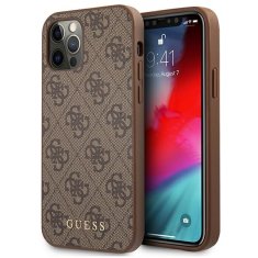 Guess Guess 4G Metal Gold Logo - Kryt Na Iphone 12 / Iphone 12 Pro (Hnědý)