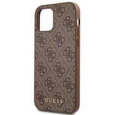 Guess Guess 4G Metal Gold Logo - Kryt Na Iphone 12 / Iphone 12 Pro (Hnědý)