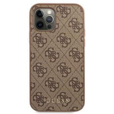 Guess Guess 4G Metal Gold Logo - Kryt Na Iphone 12 / Iphone 12 Pro (Hnědý)