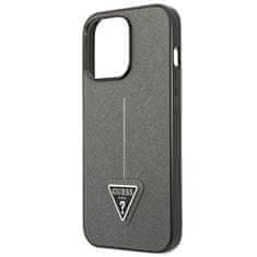 Guess Guess Saffiano Triangle Logo Case - Kryt Na Iphone 13 Pro Max (Stříbrná)