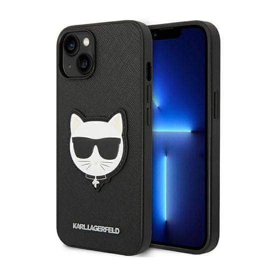 Karl Lagerfeld Karl Lagerfeld Saffiano Choupette Head Patch Case - Kryt Na Iphone 14 (Černý)