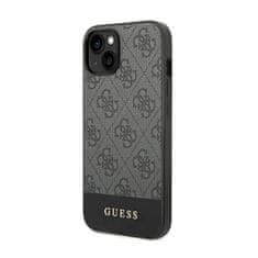 Guess Kolekce Kovového Loga Guess 4G Bottom Stripe – Pouzdro Na Iphone 14 Plus (Šedé)