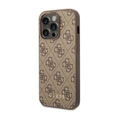 Guess Guess 4G Metal Gold Logo - Kryt Na Iphone 14 Pro (Hnědý)