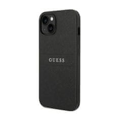 Guess Guess Saffiano Metal Logo Stripes - Kryt Na Iphone 14 Plus (Černý)