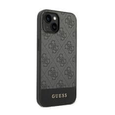 Guess Kolekce Kovového Loga Guess 4G Bottom Stripe – Pouzdro Na Iphone 14 (Šedé)