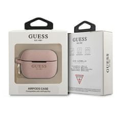 Guess Guess Silicone Glitter Case Est - Pouzdro Airpods Pro (Růžové)