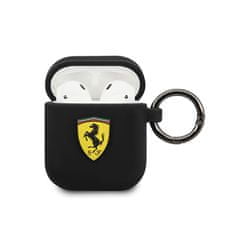 Ferrari Ferrari Silicone - Airpods 1/2 Gen Pouzdro (Černé)