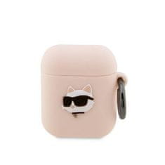 Karl Lagerfeld Karl Lagerfeld Silicone Nft Choupette Head 3D - Airpods 1/2 Gen Pouzdro (Růžové