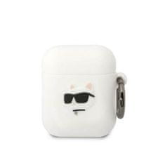 Karl Lagerfeld Karl Lagerfeld Silicone Nft Choupette Head 3D - Airpods 1/2 Gen Pouzdro (Bílé