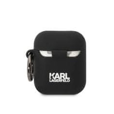 Karl Lagerfeld Karl Lagerfeld Silicone Nft Karl Head 3D - Airpods 1/2 Gen Pouzdro (Černé)