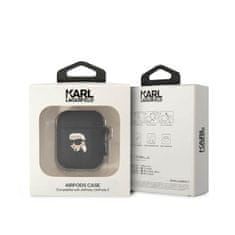 Karl Lagerfeld Karl Lagerfeld Silicone Nft Karl Head 3D - Airpods 1/2 Gen Pouzdro (Černé)