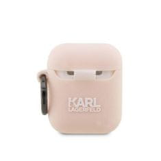 Karl Lagerfeld Karl Lagerfeld Silicone Nft Karl Head 3D - Airpods 1/2 Gen Pouzdro (Růžové)