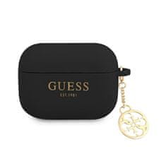 Guess Guess Silicone Charm 4G Cover - Airpods Pro Pouzdro (Černé)