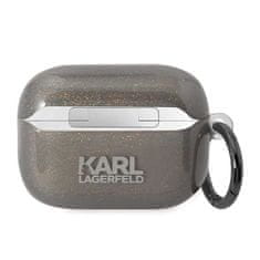 Karl Lagerfeld Karl Lagerfeld Glitter Nft Karl & Choupette - Airpods Pro 2 Pouzdro (Černé)