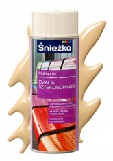 Śnieżka Rychleschnoucí krémový smalt ve spreji Sniezka 400 ml