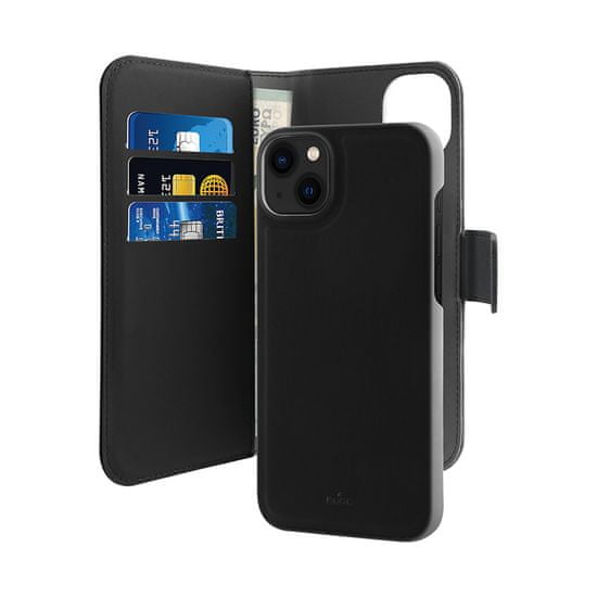 Puro Puro Wallet Detachable - Pouzdro 2V1 Iphone 14 / 13 (Černé)