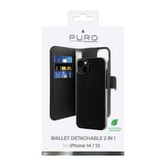 Puro Puro Wallet Detachable - Pouzdro 2V1 Iphone 14 / 13 (Černé)