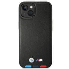 Bmw Bmw Leather Hot Stamp Tricolor - Kryt Na Iphone 14 (Černý)