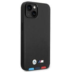 Bmw Bmw Leather Hot Stamp Tricolor - Kryt Na Iphone 14 (Černý)