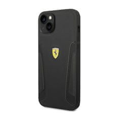 Ferrari Ferrari Kožené Strany Razítka – Pouzdro Na Iphone 14 (Černé)