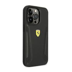 Ferrari Kožené Strany Razítka Ferrari – Pouzdro Na Iphone 14 Pro (Černé)