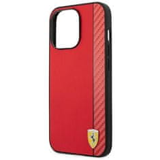 Ferrari Ferrari Carbon - Kryt Na Iphone 14 Pro (Červený)