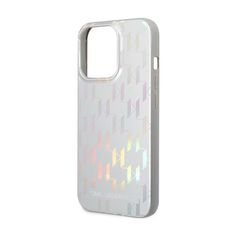 Karl Lagerfeld Karl Lagerfeld Monogram Iridescent - Kryt Na Iphone 14 Pro Max (Stříbrný)