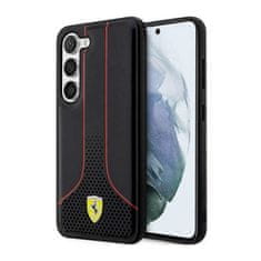 Ferrari Kolekce Ferrari Perforated 296P – Pouzdro Na Samsung Galaxy S23 (Černé)