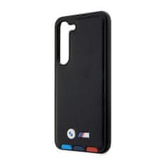 Bmw Bmw Leather Hot Stamp Tricolor - Samsung Galaxy S23 Pouzdro (Černé)