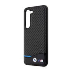 Bmw Bmw Leather Carbon Blue Line - Samsung Galaxy S23 Pouzdro (Černé)