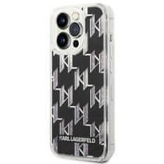 Karl Lagerfeld Karl Lagerfeld Monogram Liquid Glitter - Kryt Na Iphone 14 Pro (Černý)