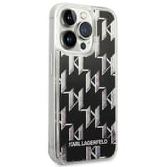 Karl Lagerfeld Karl Lagerfeld Monogram Liquid Glitter - Kryt Na Iphone 14 Pro (Černý)