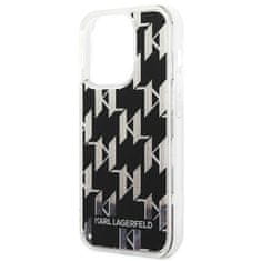 Karl Lagerfeld Karl Lagerfeld Monogram Liquid Glitter - Kryt Na Iphone 14 Pro (Černý)