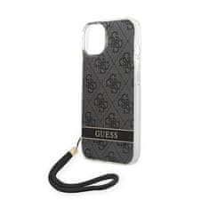 Guess Guess 4G Print Cord - Pouzdro Šňůrkou Na Iphone 14 Plus (Černé)