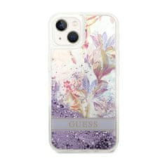 Guess Guess Liquid Glitter Flower - Kryt Na Iphone 14 (Fialový)